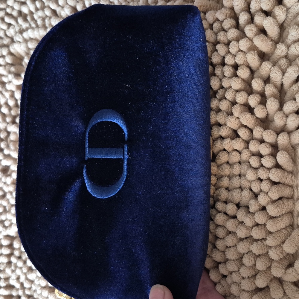 Dior Midnight Blue Velvet Cosmetic Case